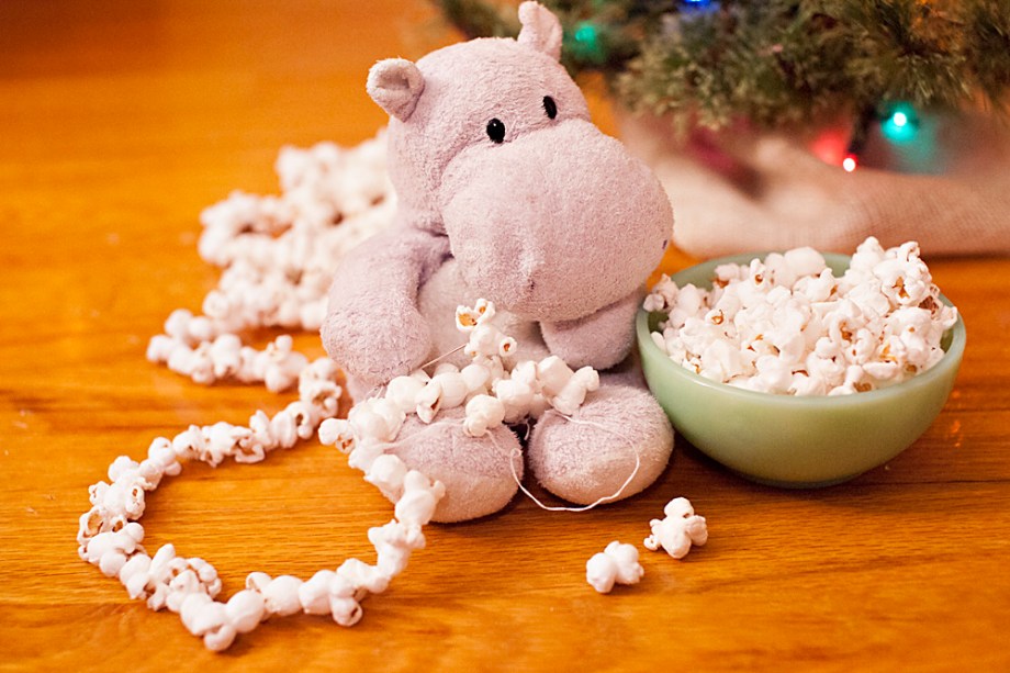 I must season this tree, a sting of popcorn will be the perfect start!