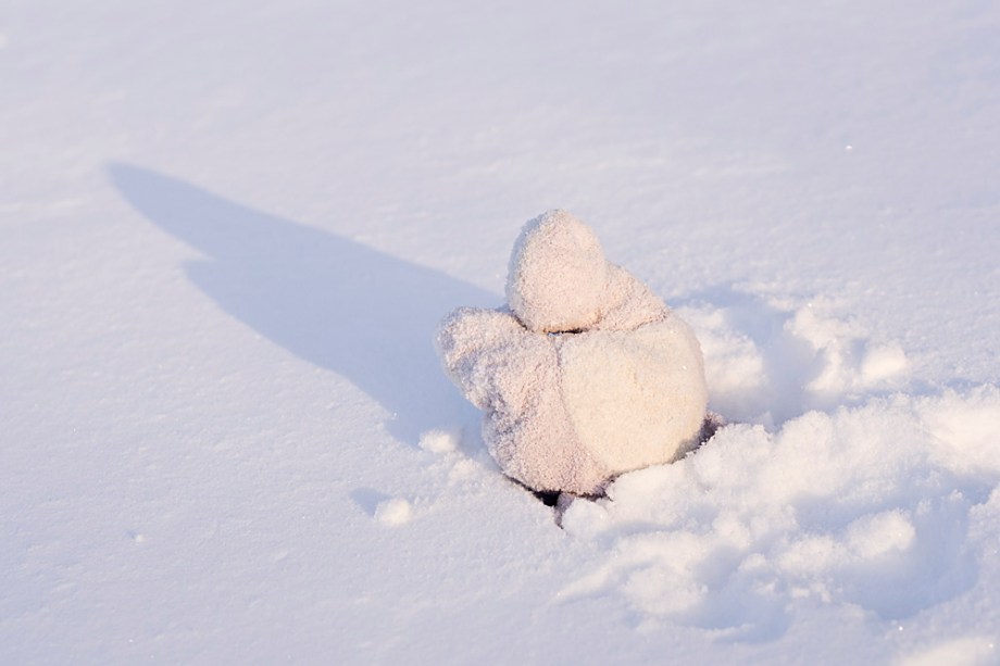 Tiny Hippo Digs in the Snow