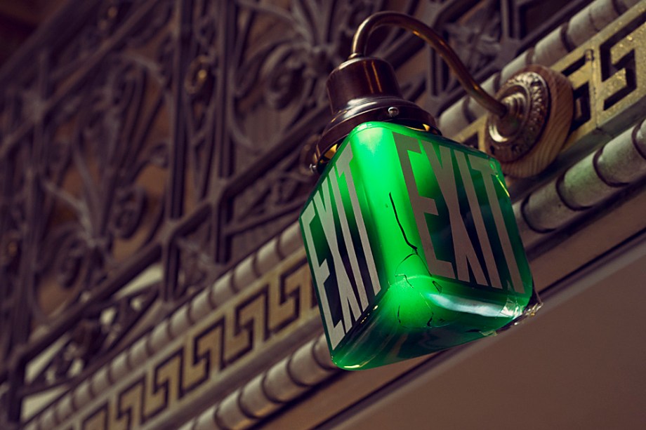 George Peabody Library EXIT Light