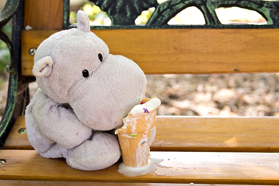 Tiny Hippos Love Ice Cream Cones