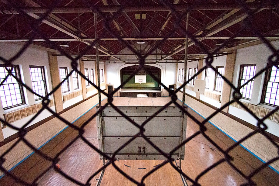 Basketball Court and Theater From Above Basketball Court and Theater From Above