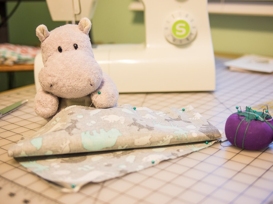 Tiny Hippo Pins Christmas Bag