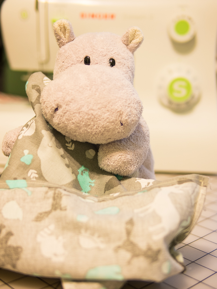 Tiny Hippo with DIY Gift Bag