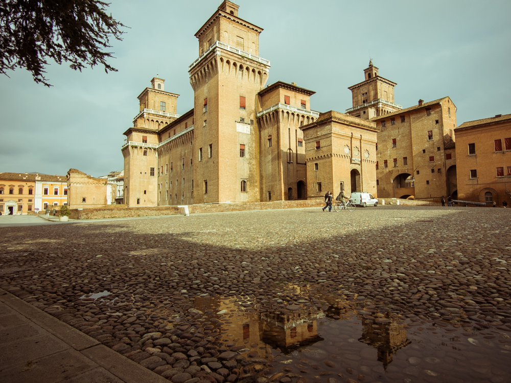 Castello Estense from Piazza Castello, Ferrara, Italy