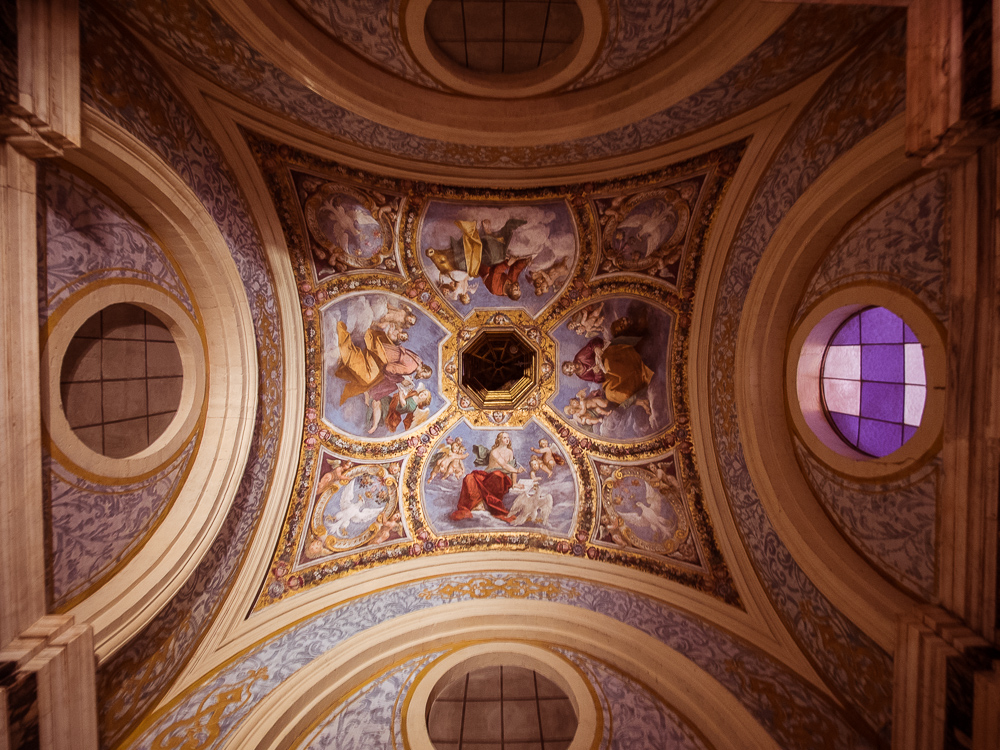 Ducal Chapel: ceiling decorated with the Four Evangelists, Ferrara, Italy